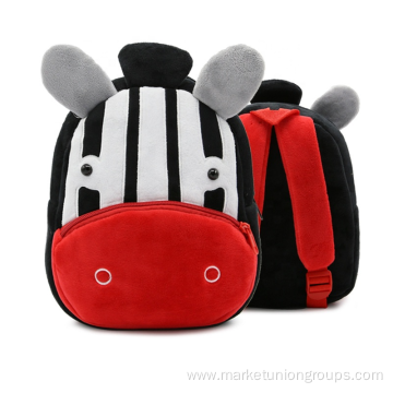 Cartoon animal plush Kindergarten cute Kids backpack Bag for School